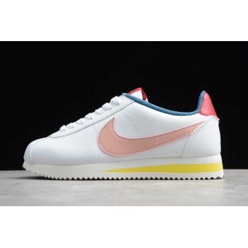 2020 Nike Cortez Summit White Gym Red-Chrome Yellow-Coral Stardust 807471-114 Shoes